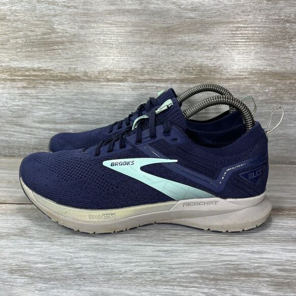 Brooks Women’s Ricochet 3 Blue DNA AMP Running Sneaker Shoes Size 8 - Picture 1 of 9